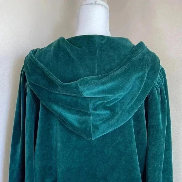 Reflex Green Zip Front Velour Hoodie - Picture 8 of 14